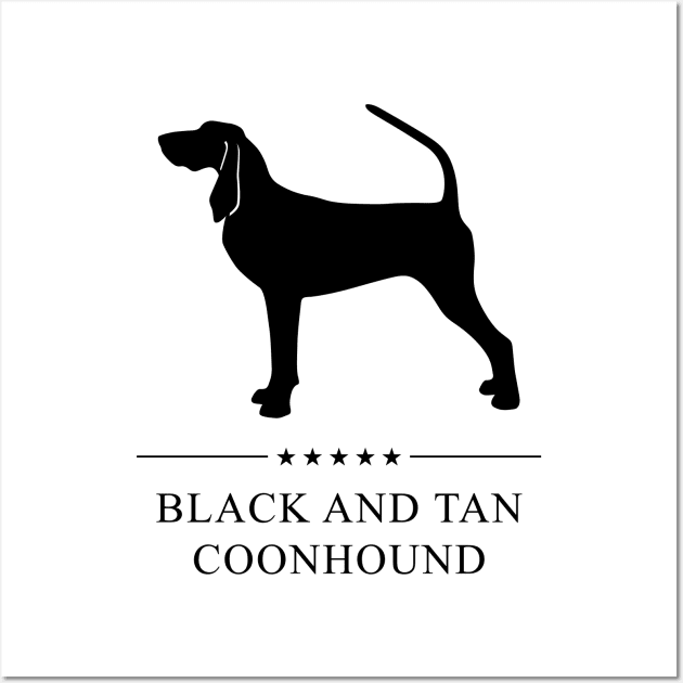 Black and Tan Coonhound Black Silhouette Wall Art by millersye